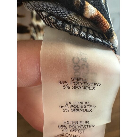 Calvin Klein Sleeveless Womens Top Polyester Spandex Animal Print Collared Styl - Picture 3 of 5